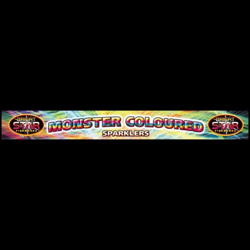 Monster Coloured Sparkler 4pce D/Box 14"Inch