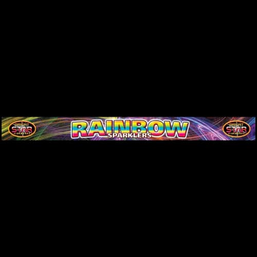 Rainbow Sparklers 4pce D/Box 18"Inch