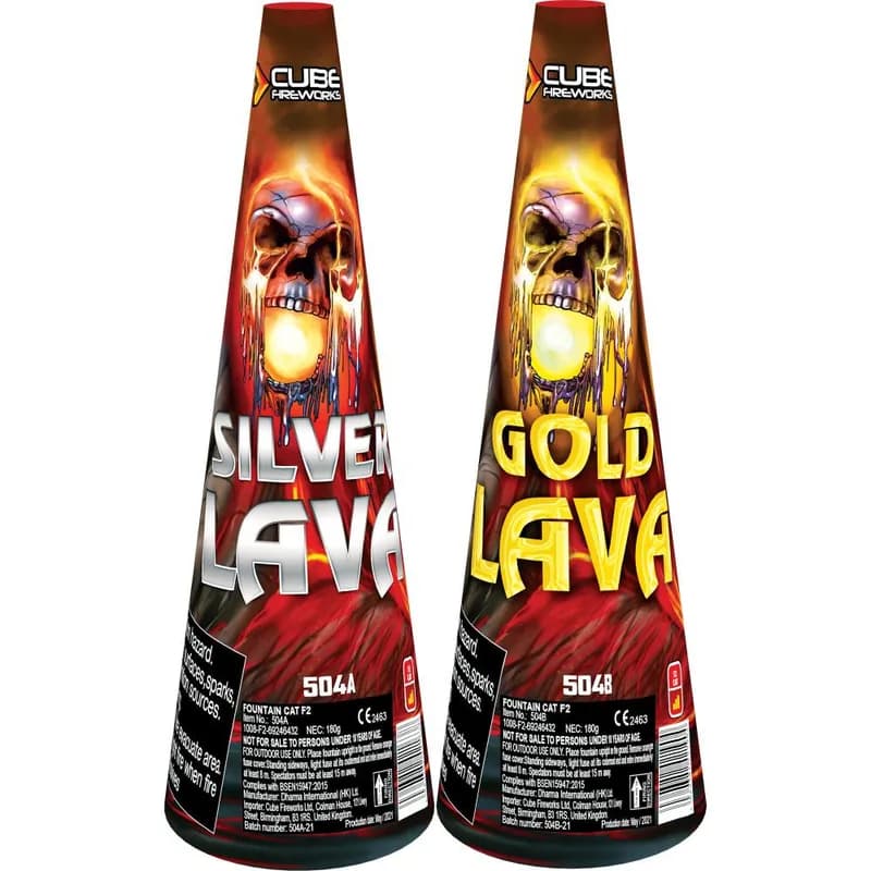 Silver & Gold Lava Conic Fountains