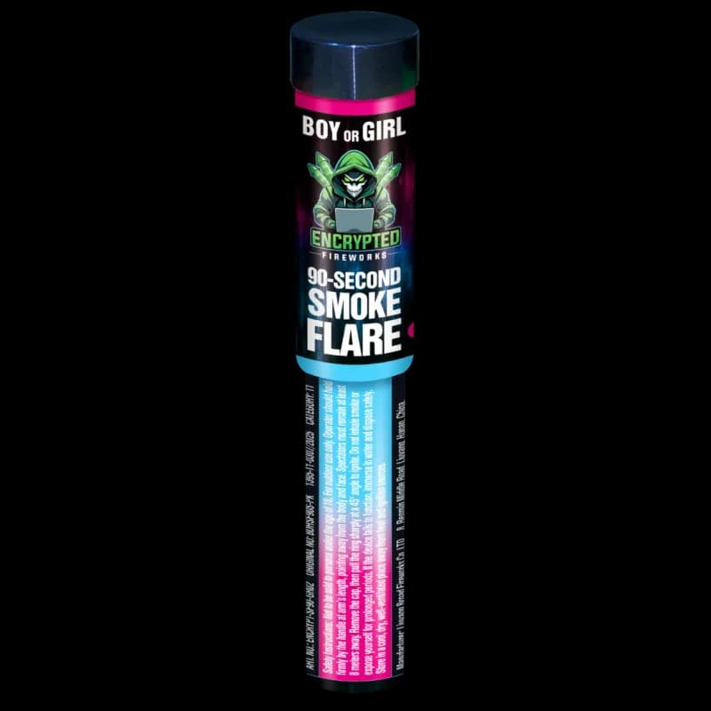 Gender Reveal Light Blue Handheld Smoke Flare 90 Seconds