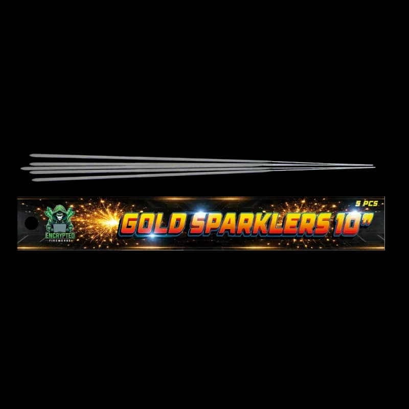 Gold Sparklers 10″