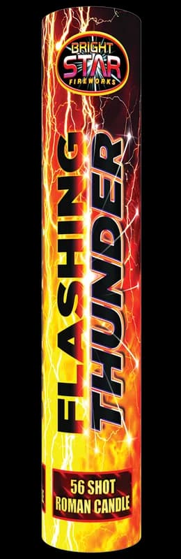 Flashing Thunder 56 Shot Roman Candle